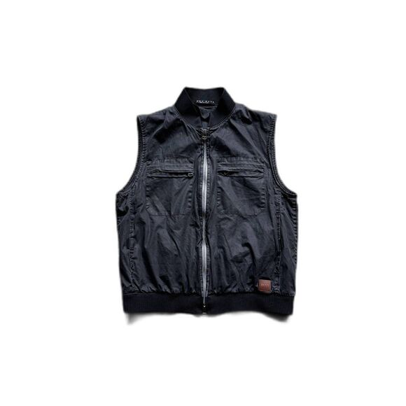 HUGO BOSS VEST MENS BLACK MADE IN POLAND DISTRESSED SMALL - Picture 1 of 7